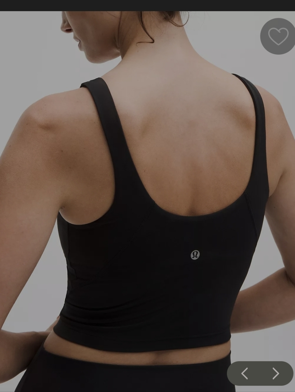lululemon Align Black Tank Top Light Support Size 14